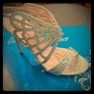 Butterfly glitter heels